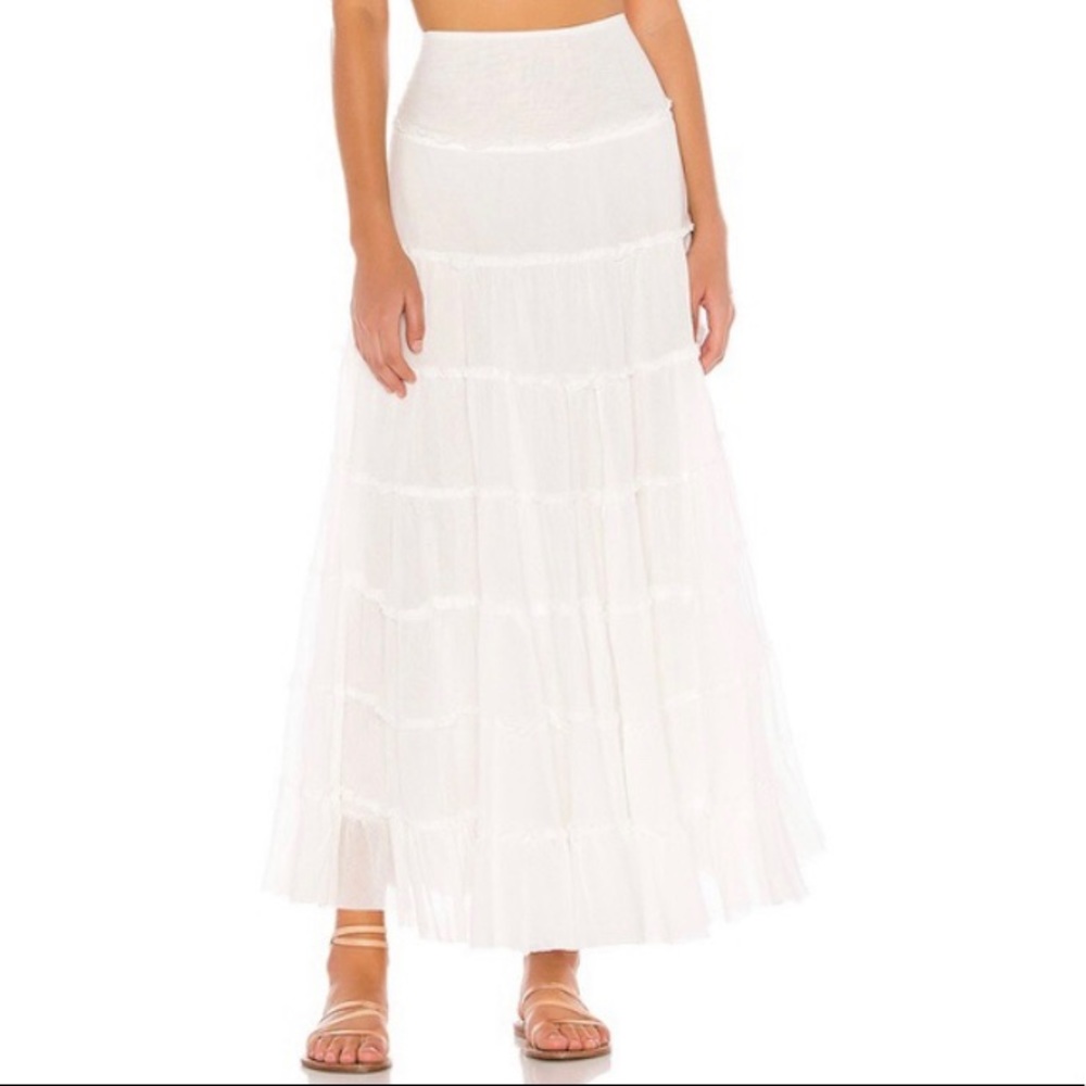 Free People Cotton Maxi Skirt Stuck in A Moment